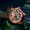 Wristwatches AESOP Flying Tourbillon Watch Luxury Zodiac 3D Bull Sapphire Mechanical Waterproof Clock For Men Reloj Hombre