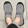 Sıradan Ayakkabı Erkekler Düz El Yapımı Gerçek Deri Konforlu Loaferlar Nefes Alabilir Moccasins Açık Mekan Erkekler Sneakers