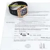 Montre-bracelet de sport en diamant pour hommes, série RM029, automatique, mécanique, affichage de la Date creuse, ensemble de montres à la mode