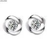 Zhenrong Counter Inlaid Diamond Earrings 925 Silver Rotary Love High Grade Womens Best-selling Plated Jewelry 28e0