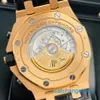 Beroemd AP-polshorloge Royal Oak Offshore-serie Herenhorloges Diameter 42 mm Precisiestaal 18k roségoud Heren vrijetijdsbesteding Luxe horloge 26470OR.OO.A002CR.01