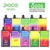 US Warehouse Poco Be 5000 Puffs Electronic Cigarette Disposable Vape Rechargeble Mesh Coil med 17 ml Vaper Pod i Stock Fast Shipping Randm EF Box 7K 18K