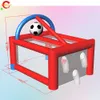 Activités de plein air de bateau libre 5x4x4mH (16,5x13,2x13,2 pieds) avec ventilateur, but de football gonflable commercial, jeu de carnaval de tir de football à vendre