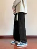 Pantalons pour hommes Hommes 2024 Couleur unie Vintage Casual Droit Printemps Automne Mode coréenne Pantalon à jambes larges Street Corduroy