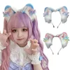 Serre-tête de Cosplay, fournitures de fête, cerceau en cheveux de loup, style chaton de dessin animé pour Halloween, bandeau de carnaval d'animaux