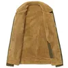 DIMUSI Jaqueta de inverno masculina de lã militar, casacos quentes com gola de pele, jaqueta tática do exército, roupas masculinas 240309