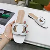 Designer made in Italy omen interlocking slippers cut-out slide sandal calf leather sexy flat ladies fashion cutout wear shoes 35-42