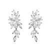 Headpieces Elegant Bridal Wedding Earrings For Bridesmaids Cubic Zirconia Pendant Women's Formal Jewelry