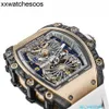 Ys Top Clone Factory RichaMill Tourbillon Uhrwerk Top RM2101 Herrenuhren Schwungrad Hohlkohlefaser Automatik