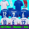 2024 Maillot français à domicile MBAPPE Maillots de football DEMBELE SALIBA KANTE Maillot de foot equipe Maillots France GRIEZMANN BENZEMA Hommes kit enfants maillot de football