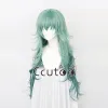 Peruker ccutoo peruk tokyo ghoul sen takatsuki eto 80 cm långgrön syntetisk ombre värmebeständig anime cosplay kostym peruk