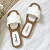 Slippers NEW Sandals Women Open Toe Walking Solid Color Womens Shoes Woven Beach Female Lightweight Chaussure Femme01OYG9 H240322