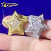 Designer smycken Hot Selling Hip Hop S925 VVS Iced Out Moissanite Diamond Fine Engagement Layer Stjärnor Formringar Hip Hop Silver Jewelry