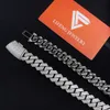 Fabrik grossist 15mm Miami Link Chain for Men 18k Gold Plated Cuban Chains Halsband 925 SLIVER JEYCHRY CHULT GROVA