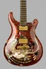 Dragon 2000 #30 Red Flame Maple Top Electric Guitar No Fretboard Inlay,Double Locking Tremolo, Wood Body Binding