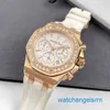 Berömd AP Wrist Watch Royal Oak Offshore Series 26231or Rose Gold White Plate Folding Buckle Womens Fashion Leisure Business Sports Machinery Watch