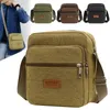 Shoulder Bags 2024 Men's Sidebag For Business Crossbody Bag Fashion Korean Version Canvas Large Capacity Single Messenger