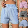 Damesshorts Gestreept Elastisch Hoge taille Rechte pijpen Zomersportbroeken Fashion Home Streetwear Strandkleding