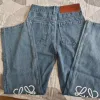 Jeans kvinnors designer byxa ben öppen gaffel tät capris denim byxor tillsätt fleece förtjockas varm bantning jean byxor lösa kvinnor kläder broderi tryckning