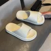 Zapatillas Moda Mujer Verano Estilo Suave Hogar Antideslizante Palabra Resbaladiza Baño Sandalias Al Aire Libre Interior