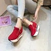 Scarpe casual Zeppe con plateau Sneakers da donna Strass Mesh Traspirante Maggiorato Nero Autunno Cestini vulcanizzati Femme Zapatos