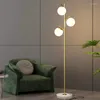 Lampes de sol Lampe à LED nordique Têtes minimalistes Éclairage en verre pour salon Chambre à coucher Bureau El Home Luminaires décoratifs