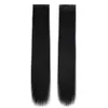 Piece doble peluca para mujeres, aumento invisible y sin trazarse, parche largo y recto, extensiones de 2 clips de cabello