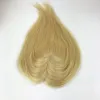 Toppers Color #613 Light Blonde Human Hair Topper with Clips in Hairpiece Skin Scalp Silk Top Closure Virgin Hair Toupee for Women