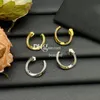 Boucles d'oreilles breloques en strass doré, clous brillants de luxe, bijoux pour femmes avec boîte-cadeau