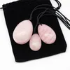 Face Massager Natural Yoni Egg Set Rose Quartz Jade Egg Female Kegel Exercise Female Muscle Tightening Health Massage Stone 240321