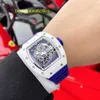 Diamond Sports Wrist Watch RM Wristwatch Mens Series RM055 White Ceramic Japan Limited Edition Manual Mechanical Fashion Casual Mens Watch Set