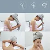 Asciugamano Twist Asciugamani per capelli Avvolgente in microfibra ad asciugatura rapida per accessori ricci da donna