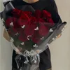 Carta da regalo per fiori all'ingrosso Trifoglio di lusso leggero Opp Carte antipolvere Cellophane impermeabile N Rose Bouquet Confezione floreale Fiori Materiale