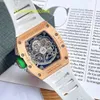 Diamond Sports Wrist Watch RM Owatch da polso Mens Series RM11-01 Rose Gold Side Titanium Mancini Mechanic Mechanical 50x42,7 mm Mens