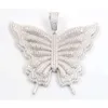 Yu Ying Butterfly Iced Out 펜던트 VVS Moissanite Pass Diamond Tester S925 도금 18K 골드 펜던트 힙합 남성