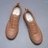 Casual skor män läder handgjorda sneakers andas designer mäns loafers mode moccasins zapatos hombre bd23098