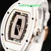 Crystal Automatic Wrist Watch RM Wristwatch Womens Series RM07-01 Black Lip 18K Rose Gold Snow Diamond Automatic Mechanical Womens White Ceramic Watch
