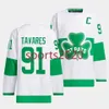 Auston Matthews 2024 St Patricks 대체 저지 Mitchell Mitchell Marner John Tavares William Nylander Morgan Rielly Max Domi Martin Jones Mark Giordano Wendel Clark