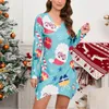 Vestidos casuales elegante cuello en V irregular Navidad para mujeres Slim Fit Mini vestido corto Vestidos de Verano Para Mujer 2024