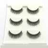 Makeup make up lash lashesThick cross shaped false eyelashes Fashion black meme 3D Handmade Three Pair Assembly