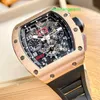 Гоночные механические наручные часы RM Наручные часы RM011-FM Розовое золото с боковой стороны Титан Мода Досуг Бизнес Спортивная техника