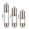 Opslagflessen 1PC 15/30/50ml Lotion Vacuümfles Hervulbare Lege Crèmecontainer Airless Knijppomp Cosmetische Houder Reizen Make-up Tool