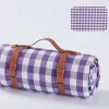 Mat 200*200cm Picnic Blanket Waterproof Moistureproof Large Beach Mat Portable Foldable Plaid Picnic Mat for Outdoor Travel Camping