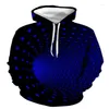 Men's Hoodies 3D Tunnel Lighting Hoodie Sweatshirt Hooded Pattern