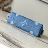 Lüks Tasarımcı Denim Kabuk Kozmetik Çantalar Mini Totes Çanta Çanta Kaçan Çapraz Koyuk Çanta Orijinal Toz Çanta Çantası Çanta Pochette 17cm M24316