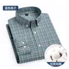 Men's Casual Shirts Top Quality Classic Plaid Pure Cotton 2024 Spring Business Formal Stripes Clothes Long Sleeve Dress