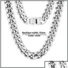 Girocolli Girocolli Collane Pendenti Gioielli Krkc Co Wholale Personalizzato Hip Hop Cuban Curb Link Uomo Miami Stainls Acciaio 14K 18K Placcato Oro Dh27V