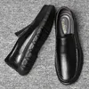 Scarpe casual di lusso papà uomo mocassini in vera pelle uomo comodo mucca britannico abito quotidiano mocassini slip-on