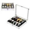 Storage 12 Organizer Buckle Watch Collection Metal Pudełka wyświetlacza gniazdo biżuterii 273n