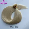 Extensions Extensions de cheveux en cristal 100% cheveux humains Nano kératine droite européenne anneau élastique liens Extensions de cheveux humains Remy 1226 pouces